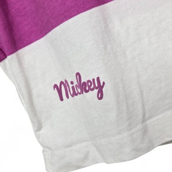 Zara Micky Mouse Chunky Stripe Shirt Men's Crew Neck Oversized Purple Street XL - Picture 5 of 7